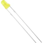 LED s vývody HuiYuan 3034Y1D-ESA-E, typ čočky kulatý, 3 mm, 60 °, 20 mA, 2500 mcd, žlutá