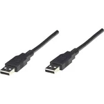 Kabel Manhattan Hi-Speed USB 2.0 Kabel A-Stecker auf A-Stecker 1,8m schwarz 306089, 1.80 m, černá