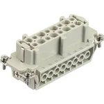 Konektorová vložka, zásuvka Harting Han® E 09 33 016 2711, 16 + PE, šroubovací připojení, 1 ks