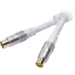 Antény kabel Vivanco 43903, 110 dB, pozlacené kontakty, s feritovým jádrem, 1.50 m, bílá