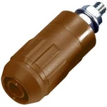 Laboratorní konektor Ø 4 mm MultiContact 66.9684-27, zásuvka vestavná vertikální, hnědá