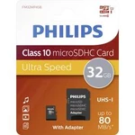 Paměťová karta microSDHC, 16 GB, Philips Class 10, vč. SD adaptéru