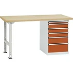 Dílenském COMBI model 2 s masivní deskou, Šxhxv = 1500 x 700 x 840 mm Manuflex TP5089.2001 TP5089.2001