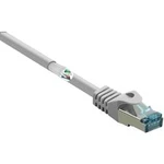 Síťový kabel RJ45 Basetech RF-4456612, CAT 6A, S/FTP, 25.00 cm, šedá