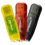 USB flash disk Intenso Rainbow Line 3502473, 16 GB, USB 2.0, černá, červená, žlutá
