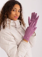 Fialové dámské dotykové rukavice