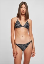 Women's bikini with blackflower triangle pattern