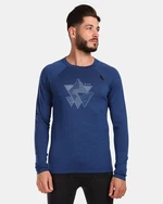 Dark blue men's sports T-shirt made of Merino wool KILPI MAVORA TOP