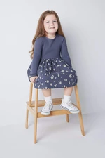 DEFACTO Regular Fit Flower Long Sleeve Knitted Dress