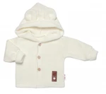 Dětský elegantní pletený svetřík s knoflíčky a kapucí s oušky Baby Nellys, ecru, vel. 68 (3-6m) Dětský elegantní pletený svetřík s knoflíčky a kapucí s oušky Baby Nellys, ecru, vel. 68 (3-6m)