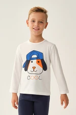 Dagi White T-shirt Long Sleeve