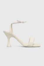Kožené sandály Patrizia Pepe bílá barva, 8X0044 L048 W338
