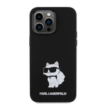 Zadní kryt Karl Lagerfeld Liquid Silicone Choupette NFT pro Apple iPhone 15 Pro, black