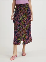 Pink-blue floral midi skirt ONLY - Ladies