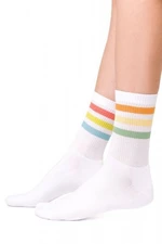 More 082 005 proužky bílo-oranžové Pánské ponožky 39/42 bílá