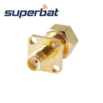 Superbat SMA-F Adapter SMA Female to F Male Panel Mount Straight RF Coaxial Connector