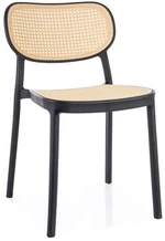SIGNAL Jídelní židle BALI černá / efekt ratanu