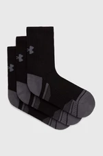 Ponožky Under Armour 3-pak pánske, čierna farba, 1379530