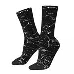 Happy Funny Men's Socks Galaxy Universe Cosmos Retro Harajuku Zodiac Star Hip Hop Casual Crew Crazy Sock Gift Pattern Printed