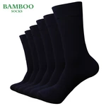 Match-Up Men Bamboo Dark Blue Socks Breathable Anti-Bacterial man Business Dress Socks (6 Pairs/Lot)