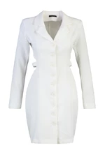 Trendyol Limited Edition Ecru Mini Woven Cut Out Detailed Jacket Woven Dress
