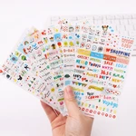 6PCS/set Kawaii Cute Drawing Market Planner Book Diary Decorate Stationery Stickers PVC Transparent Scrapbooking