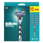 Gillette Holicí strojek Mach3 Reg + 12 hlavic