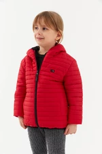 Riečny klub dievčenský červený kabát s kapucňou, vode a vetru odolné vlákno