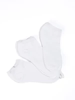 Nízke dámske biele ponožky - trojbalenie