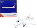 Boeing 787-8 Commercial Aircraft "British Airways" White with Tail Stripes 1/400 Diecast Model Airplane by GeminiJets