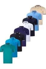 OCTAL SET T8594 DEWBERRY MENS T-SHIRT-BLACK-WHITE-NAVY BLUE-LIGHT BLUE-DARK BLUE-BEIGE-PURPLE-GREEN