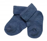 Kojenecké ponožky, Baby Nellys, jeans, vel. 56-62 (0-3m)