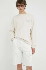 Džínové šortky Lee pánské, bílá barva