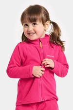 Detská mikina Didriksons MONTE KIDS FULLZIP ružová farba, jednofarebná
