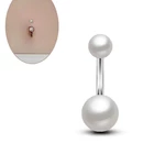 Pearls Navel Ring Stainless Steel Navel Ring Fake Belly Piercing Navel Ring Cartilage Body Piercing Jewelry Accessories
