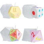 DIY Crystal Epoxy Silicone Mold Creative Large Dice Lavender Plaster Candle Soap Tabletop Oranment Resin Silicone Moulds