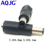 1pcs DC 5.5x2.1mm female to 7.4*5.0mm male 5.5 2.1mm 7.4 5.0 jack for HP / DELL laptop power adapter plug