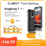 Rugged IP68 IP69K Waterproof Celular Cubot KingKong 7 8GB+128GB 64MP Triple Camera 6.36" FHD+ Screen 5000mAh NFC Android 11