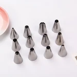 5PCs Stainless Steel Icing Piping Nozzles Tips Cake Pastry Decoration Baking Tools Silver Color Kitchen Cupcake Decor 3cmx1.9cm