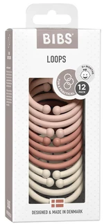 BIBS Loops Krúžky, Blush/ Woodchuck/ Ivory 12 ks