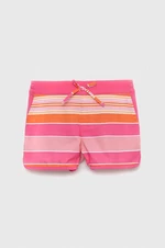 Detské krátke nohavice Columbia Sandy Shores Boardshort ružová farba, vzorované