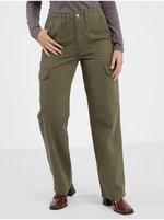 Khaki dámské kalhoty s kapsami ONLY Malfy - Dámské