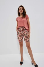 Cotton shorts with flowers