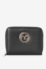 Women's Natural Leather Wallet Small Nobo Black