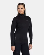 Black women's sports sweatshirt with stand-up collar Kilpi MONTALE