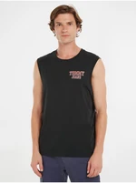 Black Mens Tank Top Tommy Jeans Basketball Tank - Men