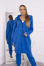Insulated set with long sweatshirt violet blue
