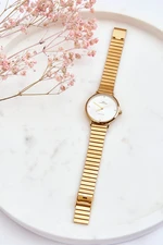 Women's waterproof watch on Giorgio&Dario bracelet gold-white