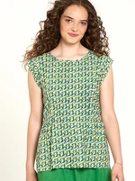 Green patterned blouse Tranquillo - Women