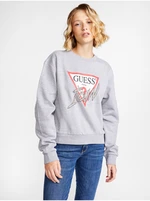 Grey Womens Hoodie Guess Icon - Women